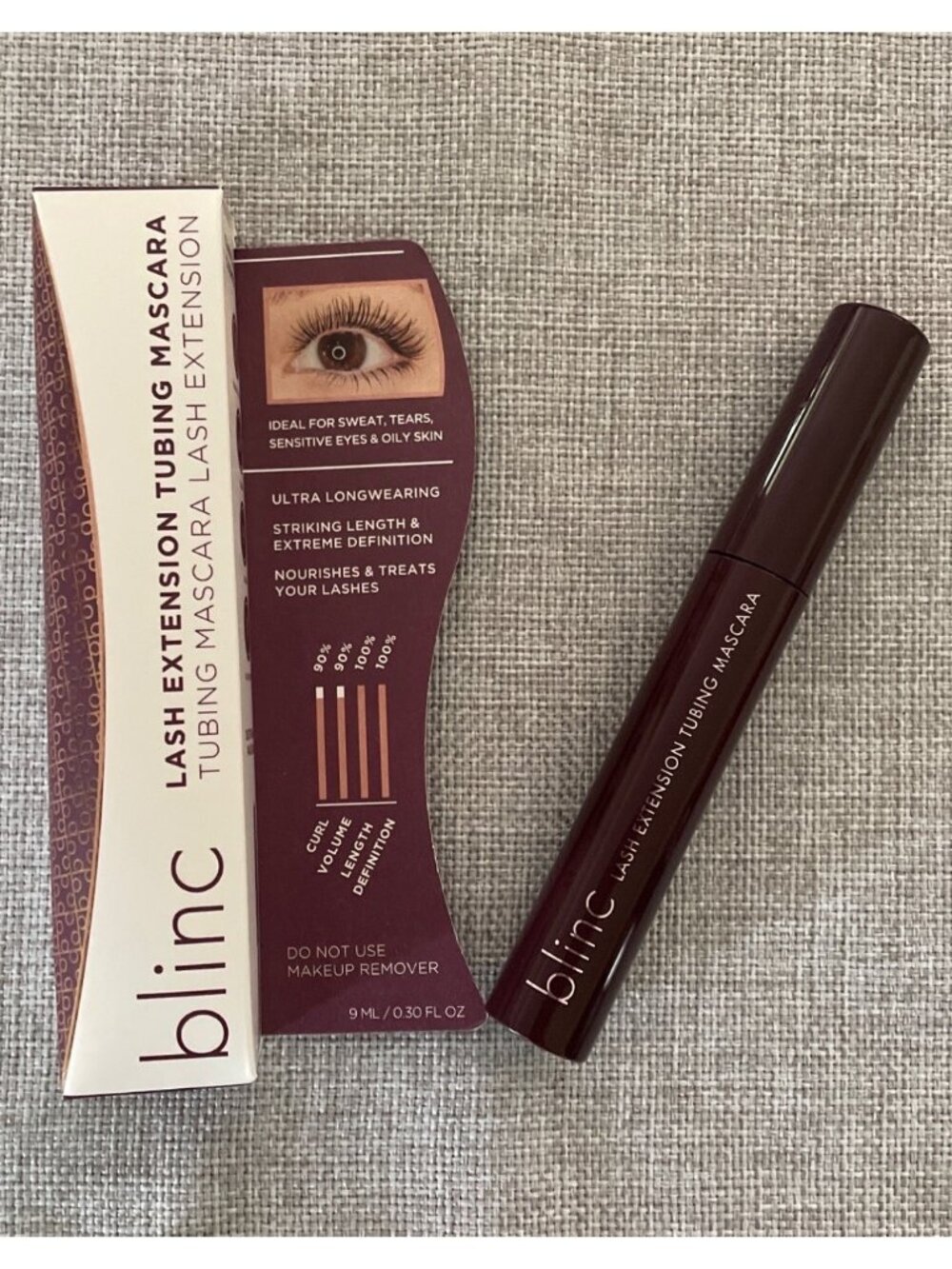 Blinc Cosmetics Lash Extension Tubing Mascara No Running or Smudging or Smearing